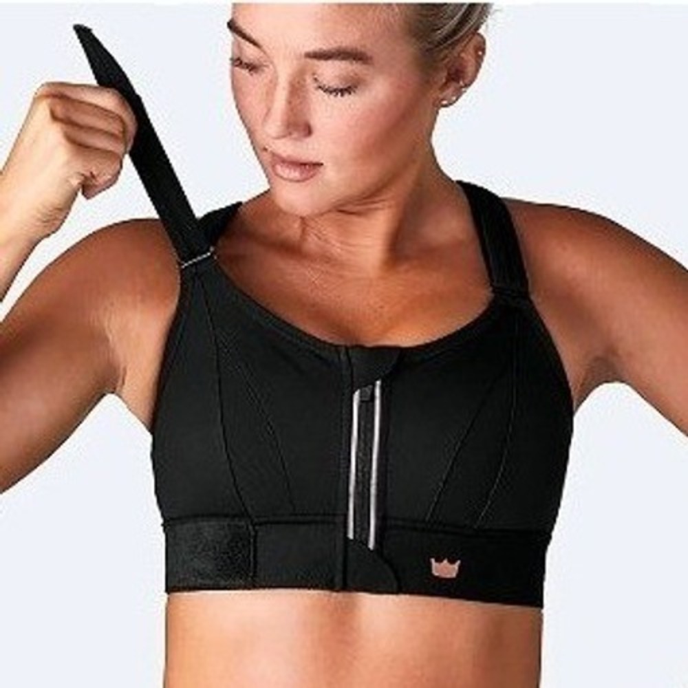 SHEFIT Black High Impact Adjustable Strap Compression Ultimate Sports Bra 2Luxe
